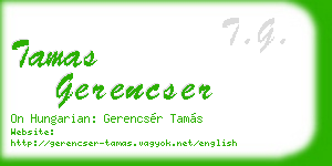 tamas gerencser business card